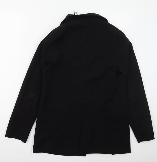 Missguided Womens Black  Polyester Jacket Suit Jacket Size 8