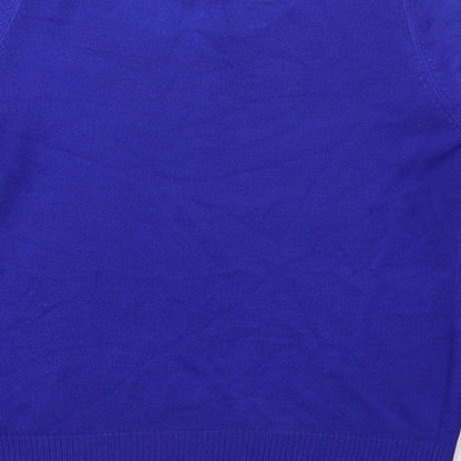 Marks and Spencer Womens Black Round Neck  Acrylic Pullover Jumper Size 14