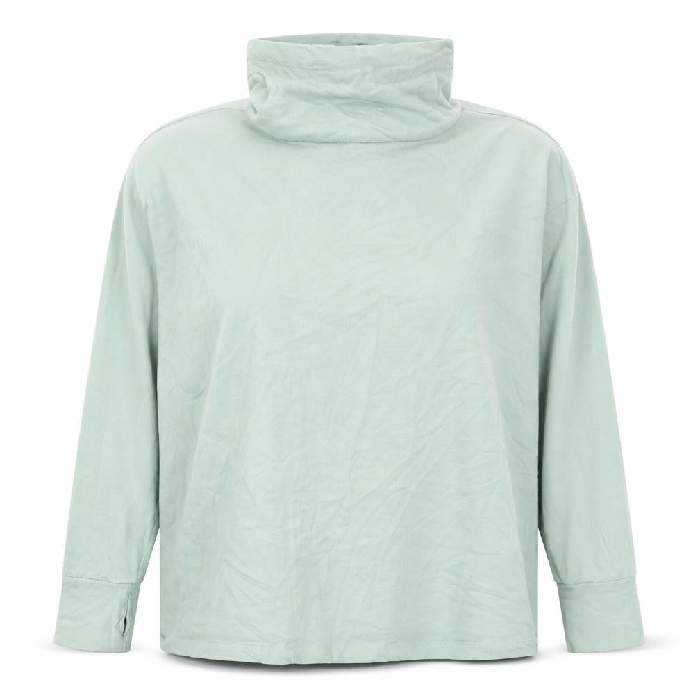 Front view of Capsule women’s green cotton pullover sweatshirt, size UK 20, pullover