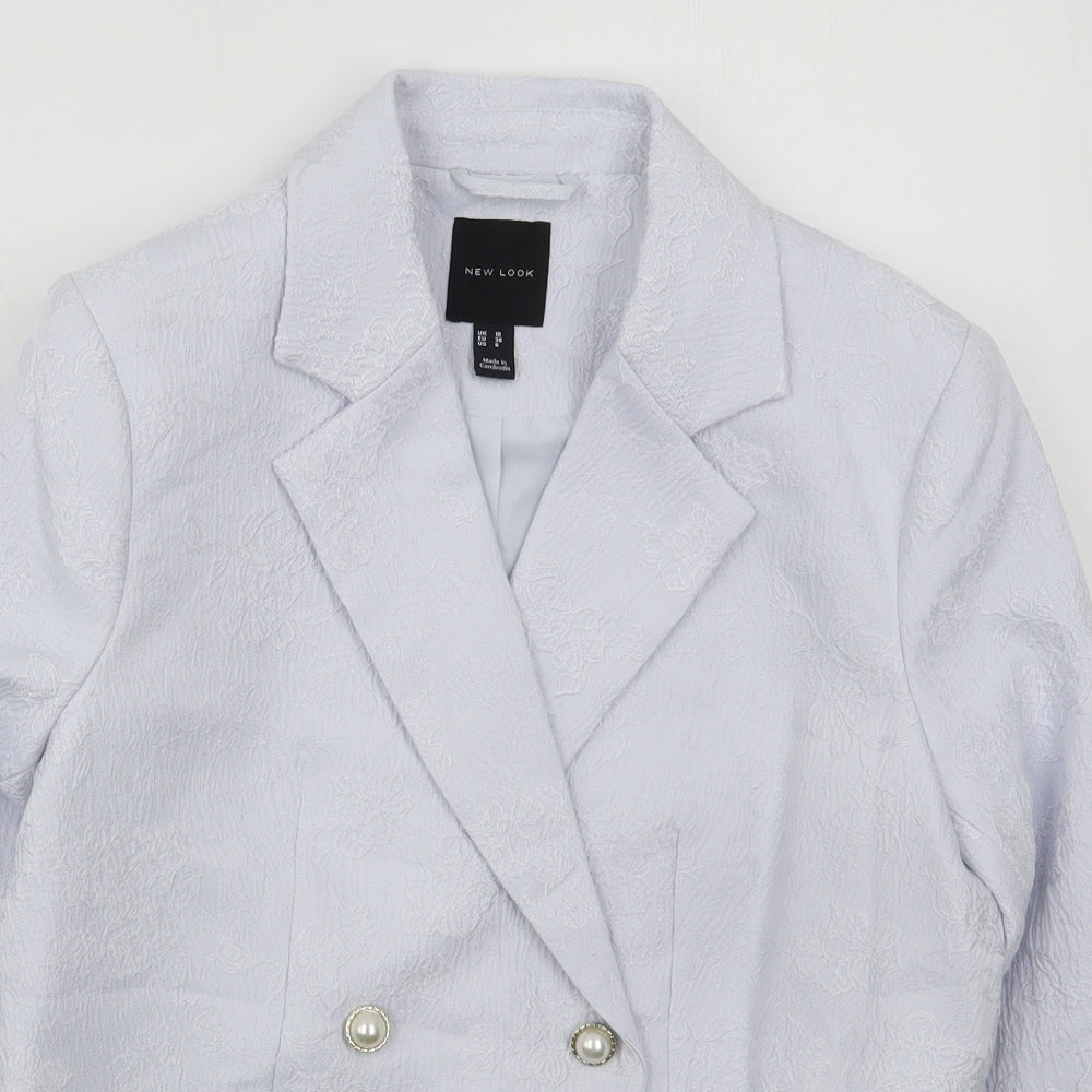 Womens UK Size 10 New Look Blue Jacket