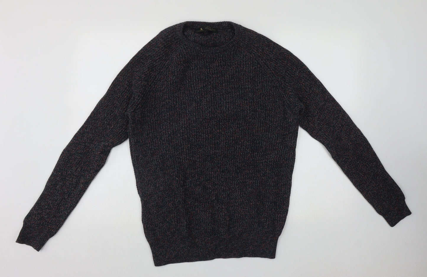 Label Lab  Mens Multicoloured Round Neck  Cotton Pullover Jumper Size M