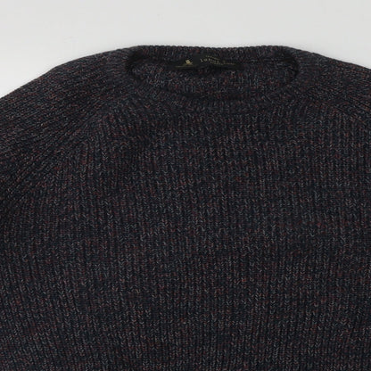 Label Lab  Mens Multicoloured Round Neck  Cotton Pullover Jumper Size M