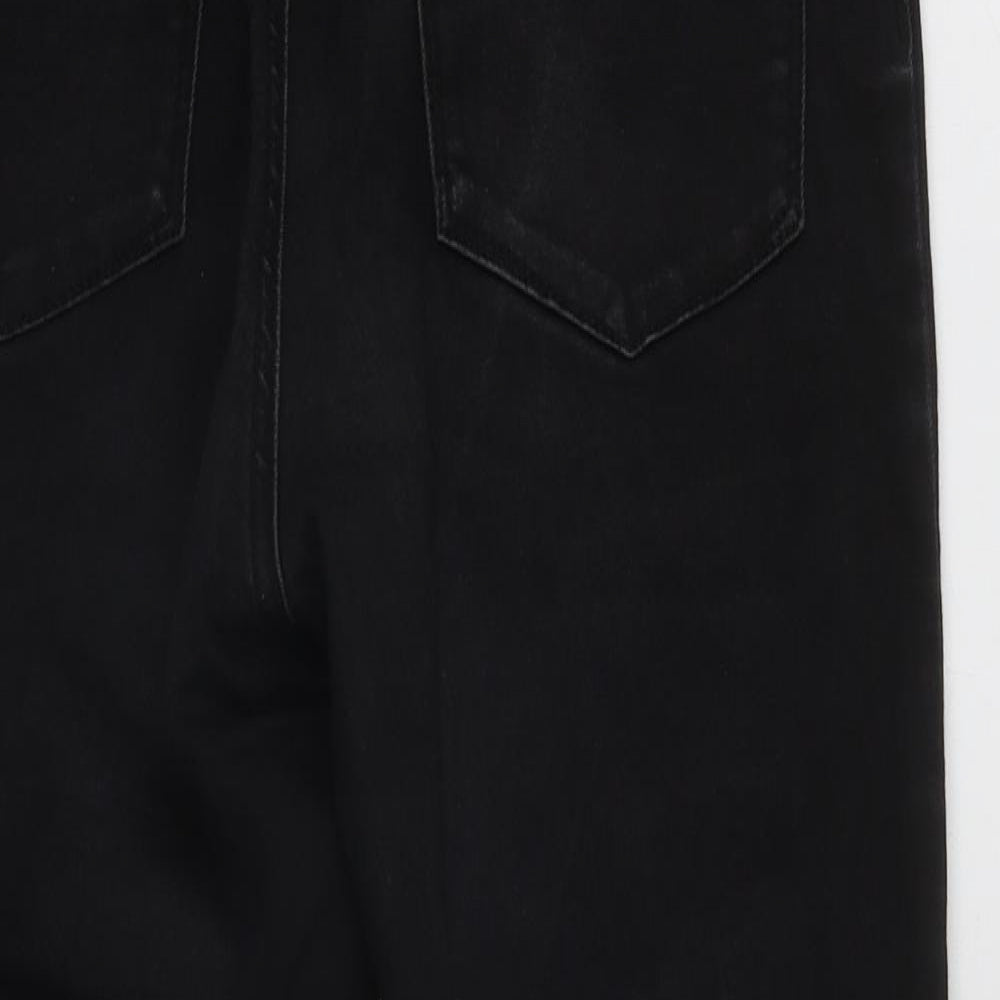 Womens UK Size 12 Denim & Co. Regular Fit Straight Black Jeans