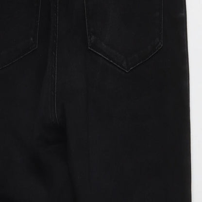 Womens UK Size 12 Denim & Co. Regular Fit Straight Black Jeans