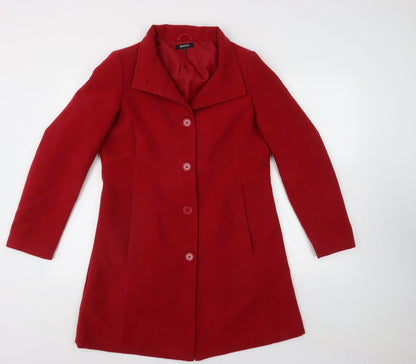 Mystify Womens Red   Overcoat Coat Size 12  Button