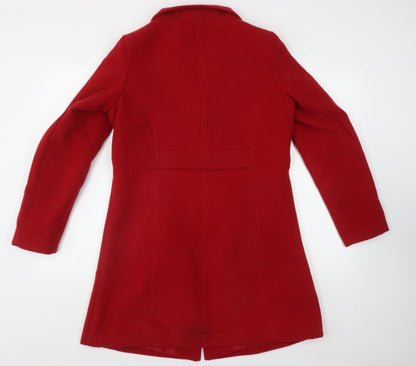Mystify Womens Red   Overcoat Coat Size 12  Button