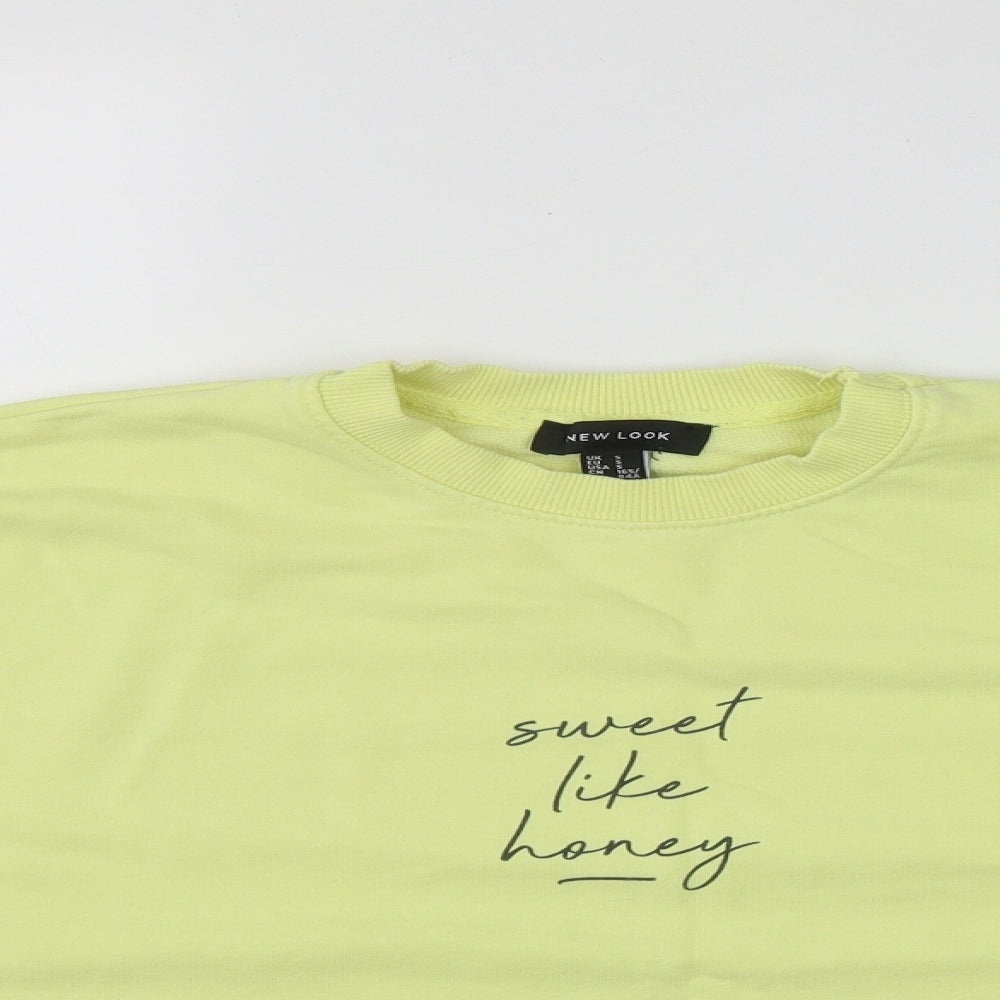 Womens UK Size S New Look Yellow Pullover Jumper