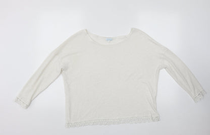 Womens UK Size S Blue Vanilla White Pullover Jumper