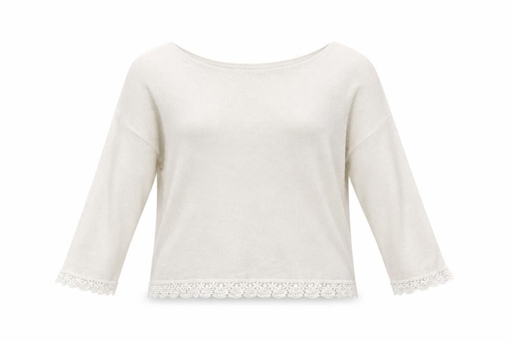 Womens UK Size S Blue Vanilla White Pullover Jumper