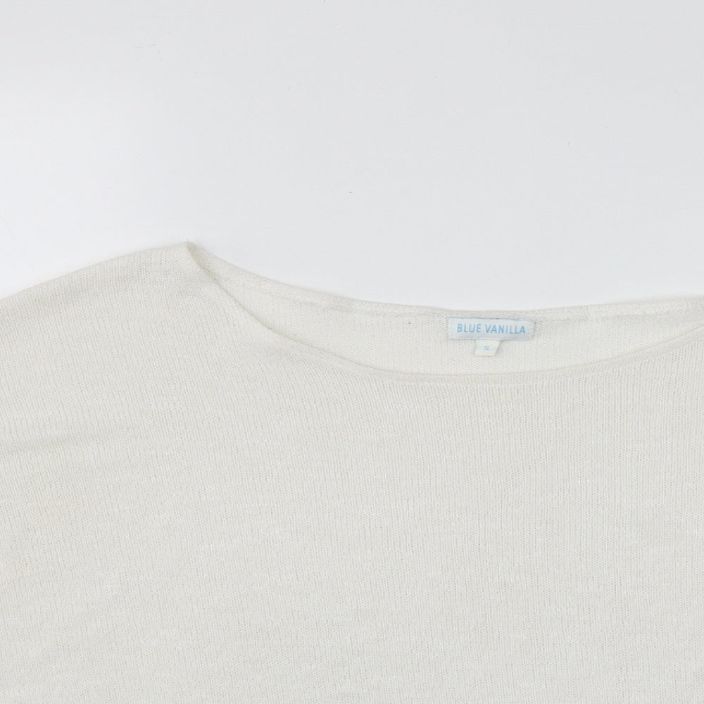 Womens UK Size S Blue Vanilla White Pullover Jumper