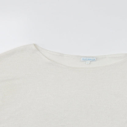 Womens UK Size S Blue Vanilla White Pullover Jumper