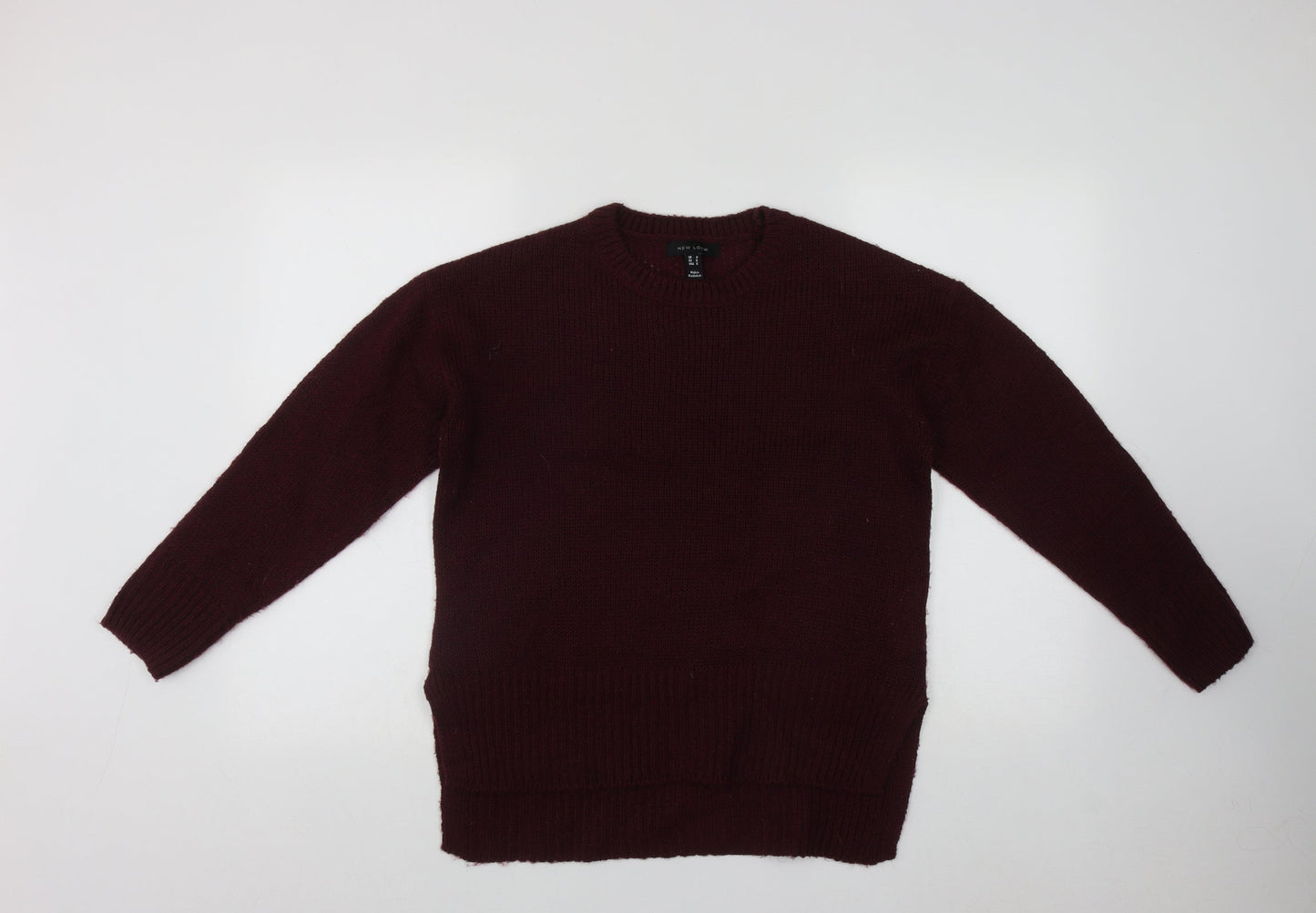 Womens UK Size S New Look Red Pullover Jumper