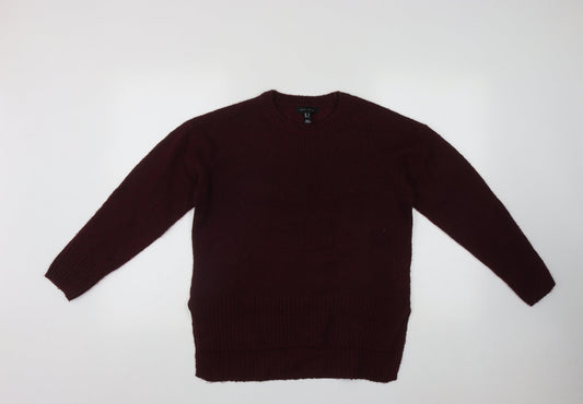 Womens UK Size S New Look Red Pullover Jumper