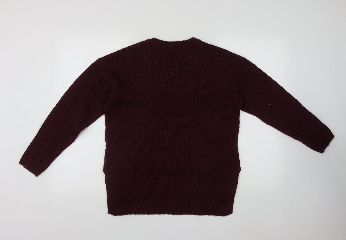 Womens UK Size S New Look Red Pullover Jumper