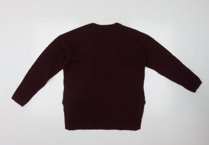 Womens UK Size S New Look Red Pullover Jumper
