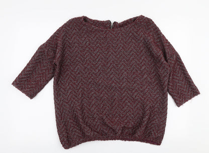 Womens UK Size 14 NEXT Red Pullover Jumper