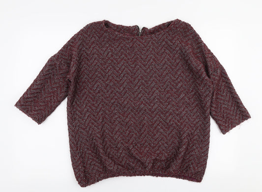Womens UK Size 14 NEXT Red Pullover Jumper