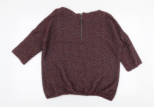 Womens UK Size 14 NEXT Red Pullover Jumper