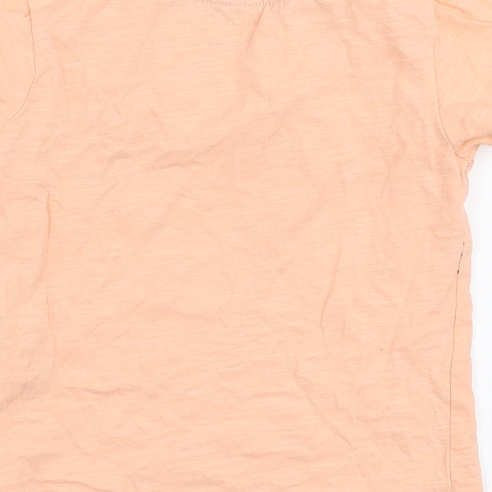 Primark Boys Orange  100% Cotton Jersey T-Shirt Size 12-18 Months Round Neck Pullover - Vacay mode