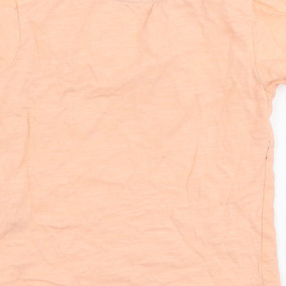 Primark Boys Orange  100% Cotton Jersey T-Shirt Size 12-18 Months Round Neck Pullover - Vacay mode