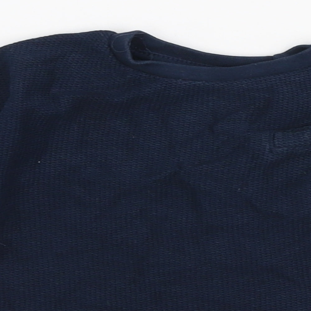 NEXT Boys Blue  100% Cotton Pullover T-Shirt Size 3-6 Months Round Neck Pullover