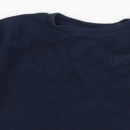NEXT Boys Blue  100% Cotton Pullover T-Shirt Size 3-6 Months Round Neck Pullover