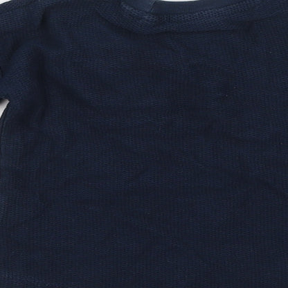 NEXT Boys Blue  100% Cotton Pullover T-Shirt Size 3-6 Months Round Neck Pullover
