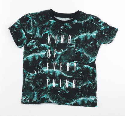 NEXT Boys Green  100% Cotton Jersey T-Shirt Size 4 Years Round Neck Pullover - King of everything
