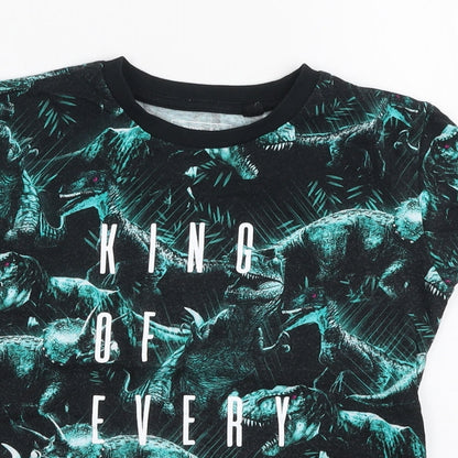 NEXT Boys Green  100% Cotton Jersey T-Shirt Size 4 Years Round Neck Pullover - King of everything