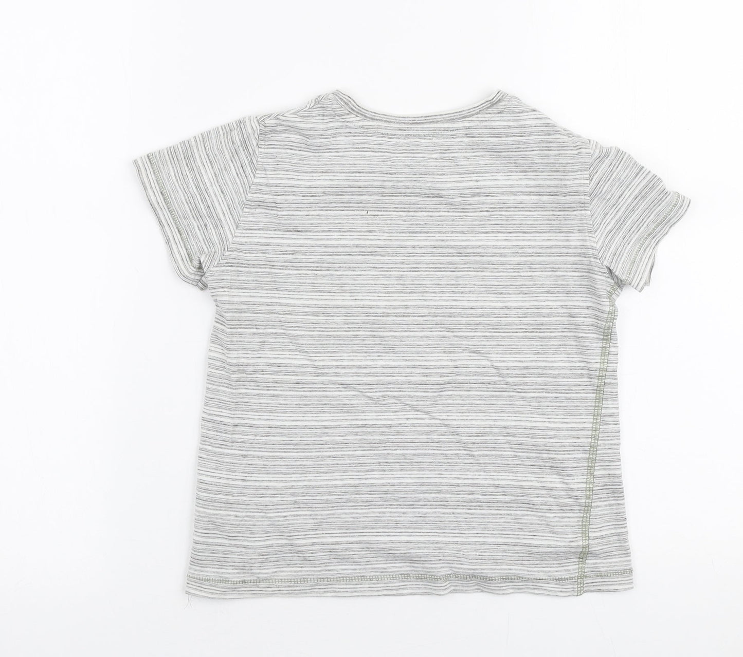 NEXT Boys Grey  100% Cotton Jersey T-Shirt Size 5 Years Round Neck Pullover - Squadron