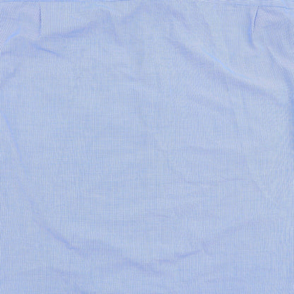 Mens UK Size M Marks and Spencer Blue  Button-Up Short Sleeve Casual Shirt