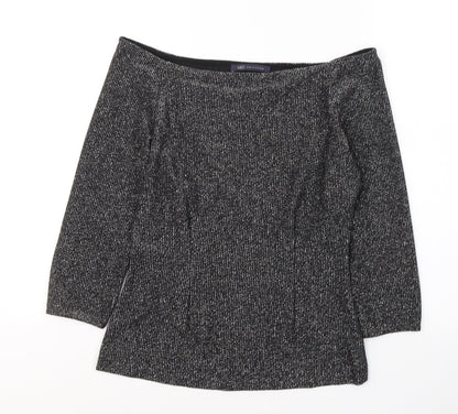 Womens UK Size 8 Marks and Spencer Black Jersey Blouse