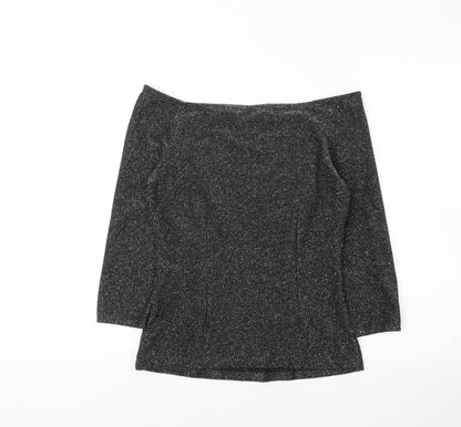 Womens UK Size 8 Marks and Spencer Black Jersey Blouse