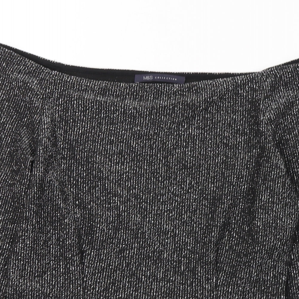 Womens UK Size 8 Marks and Spencer Black Jersey Blouse