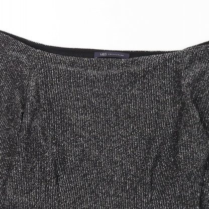 Womens UK Size 8 Marks and Spencer Black Jersey Blouse