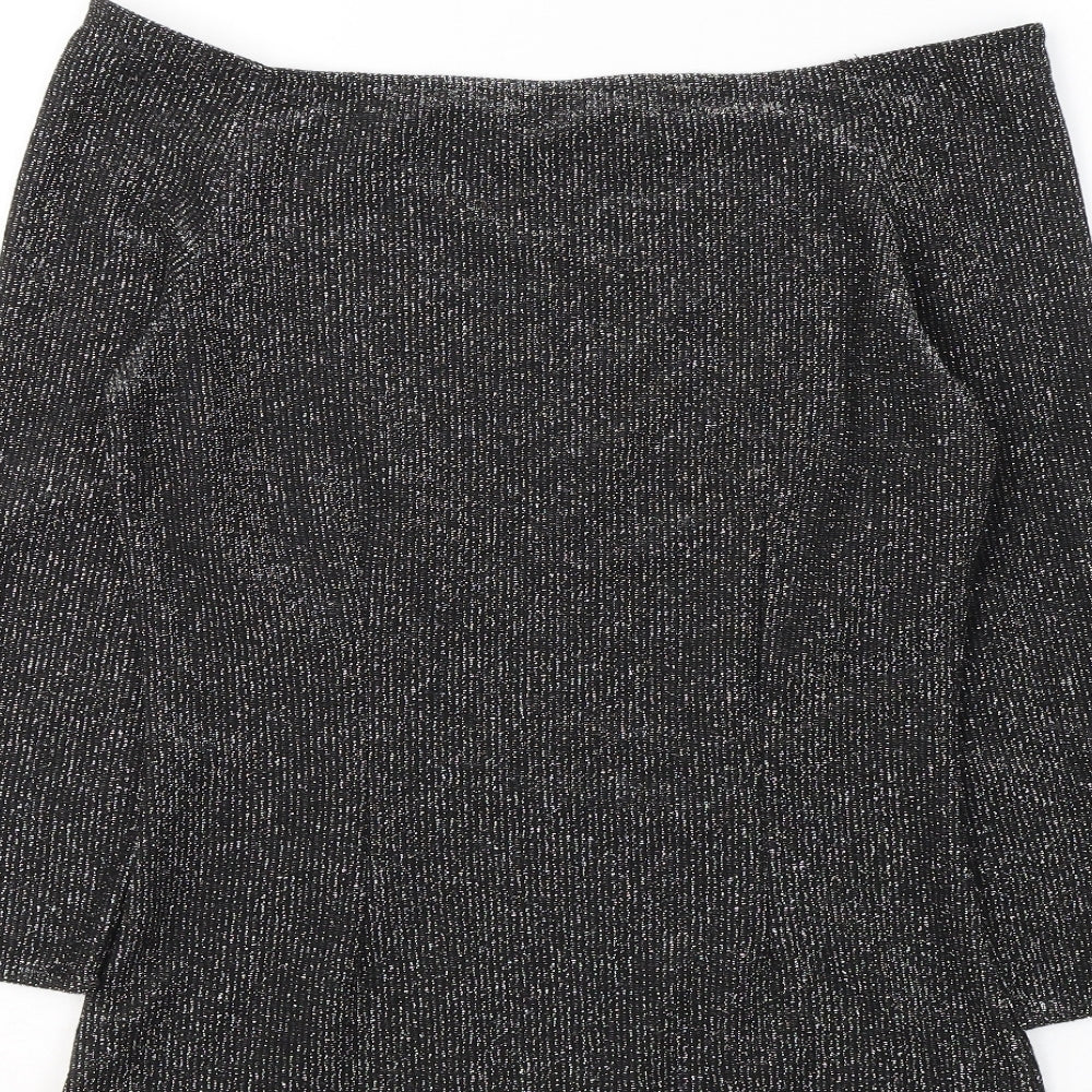 Womens UK Size 8 Marks and Spencer Black Jersey Blouse