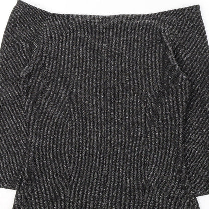 Womens UK Size 8 Marks and Spencer Black Jersey Blouse