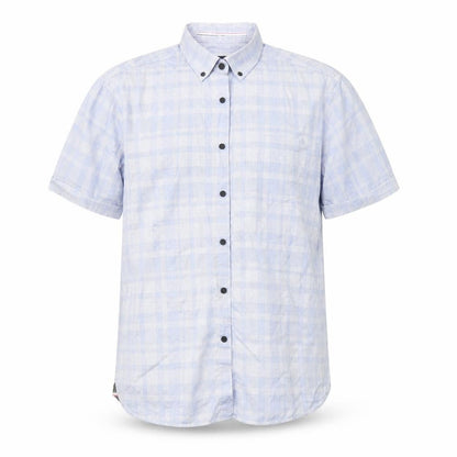 Mens UK Size L Blue Harbour Blue  Button-Up Short Sleeve Casual Shirt