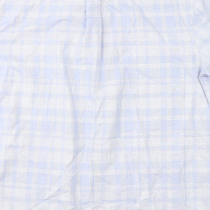 Mens UK Size L Blue Harbour Blue  Button-Up Short Sleeve Casual Shirt