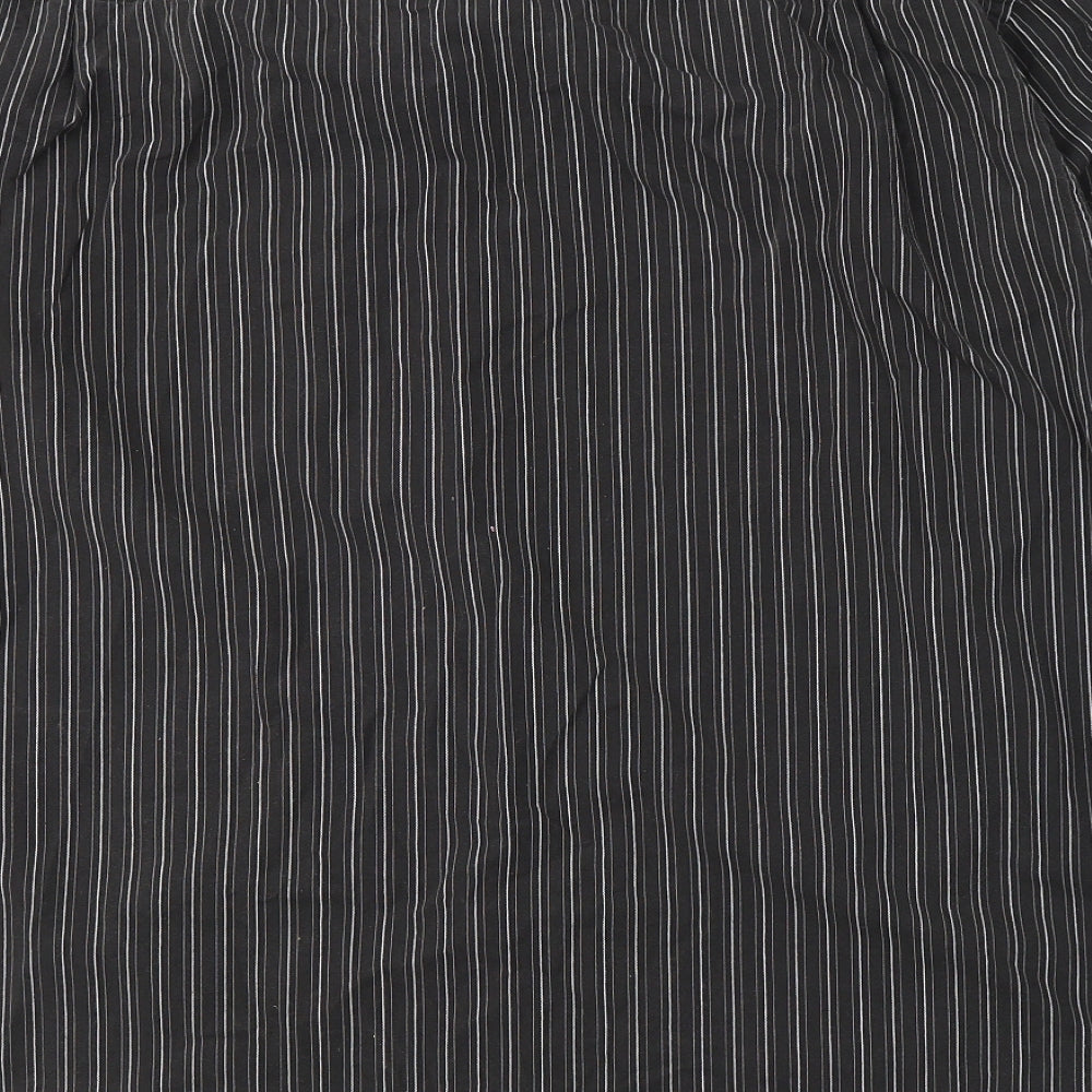 Mens UK Size 2XL Dunnes Stores Black  Button-Up Long Sleeve Casual Shirt