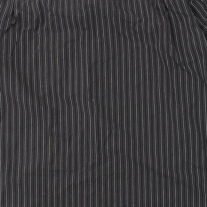 Mens UK Size 2XL Dunnes Stores Black  Button-Up Long Sleeve Casual Shirt