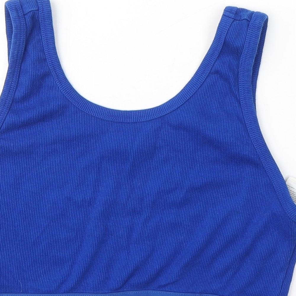 Womens UK Size 12 Topshop Beige Cropped Tank