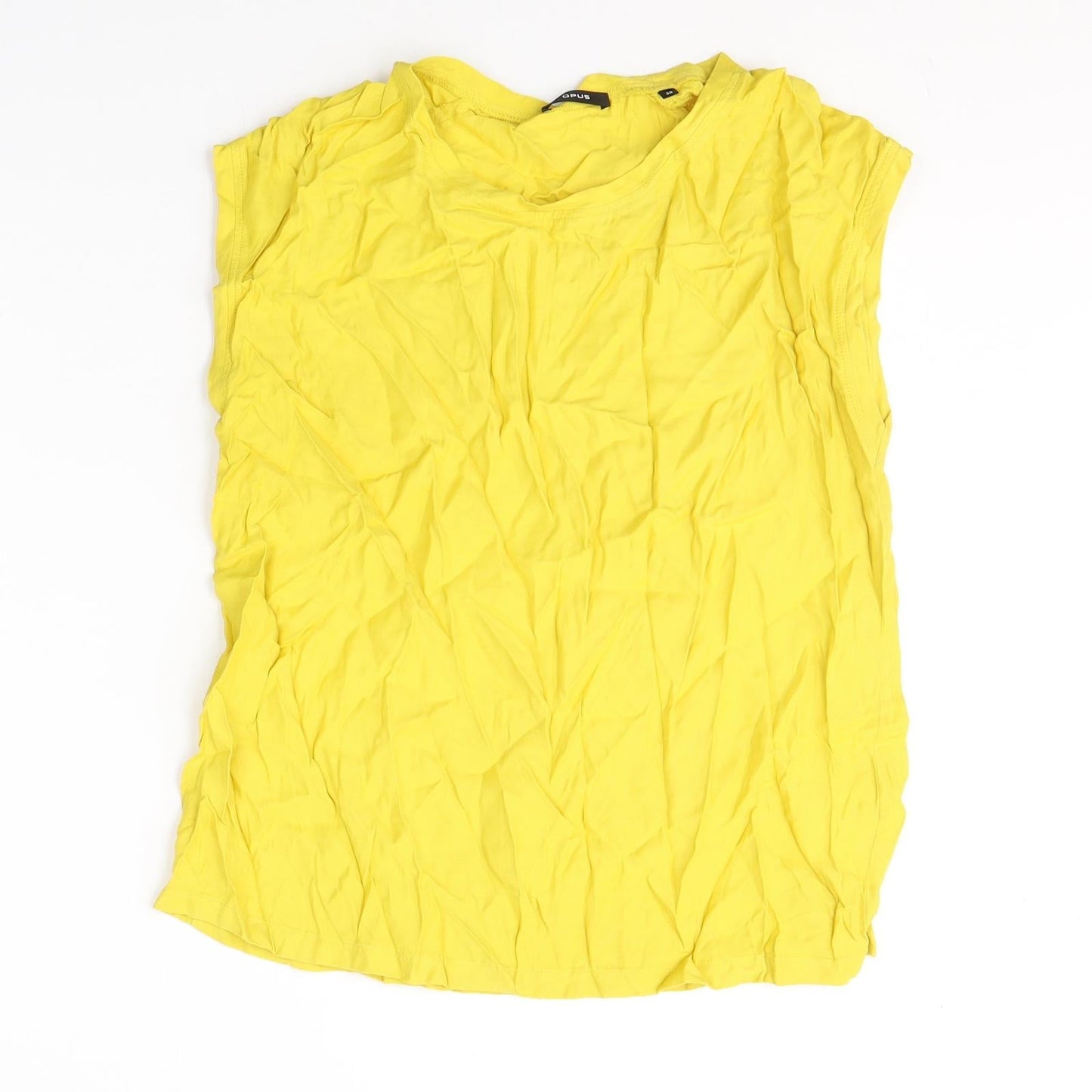 Womens UK Size 10 OPUS Yellow Basic Tank