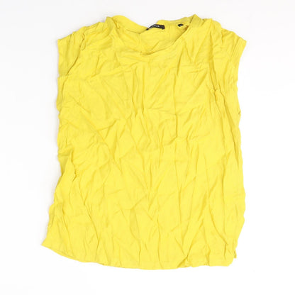 Womens UK Size 10 OPUS Yellow Basic Tank