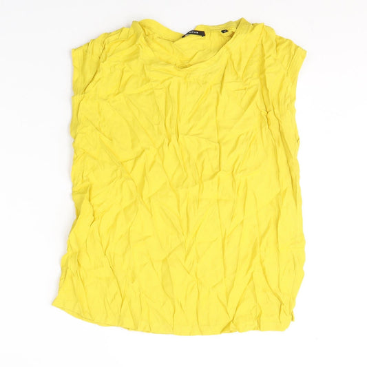 Womens UK Size 10 OPUS Yellow Basic Tank