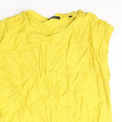 Womens UK Size 10 OPUS Yellow Basic Tank