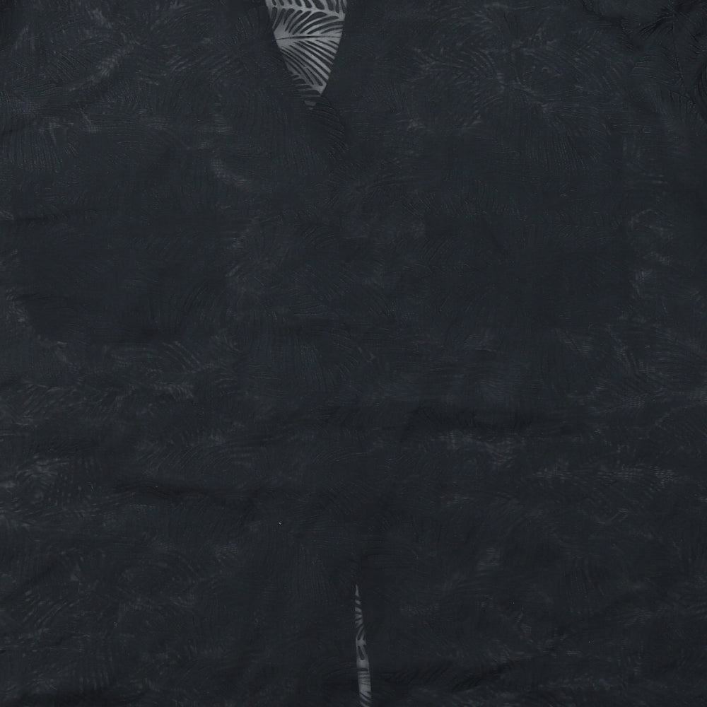 Womens UK Size 26 ELVI Black Basic Button-Up