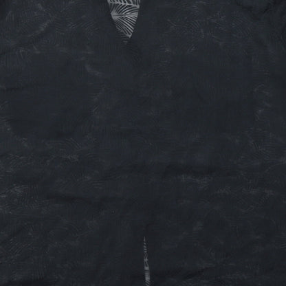 Womens UK Size 26 ELVI Black Basic Button-Up