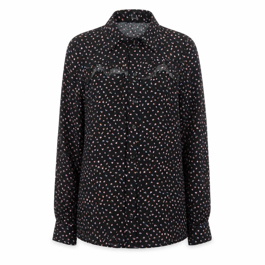 Womens UK Size 6 NEXT Black Jersey Button-Up