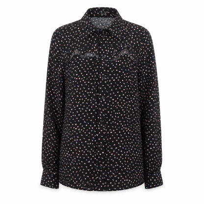 Womens UK Size 6 NEXT Black Jersey Button-Up
